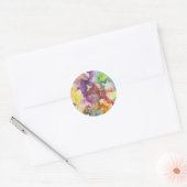  Abstract Aquarel  Ronde Sticker (Envelop)