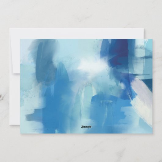 Abstract Aquarel Vrede Vreugde Liefde Vakantie Fot Feestdagenkaart (Achterkant)