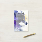 Abstract Aquarel Zwart Paardenportret Post-it® Notes (Op bureau)