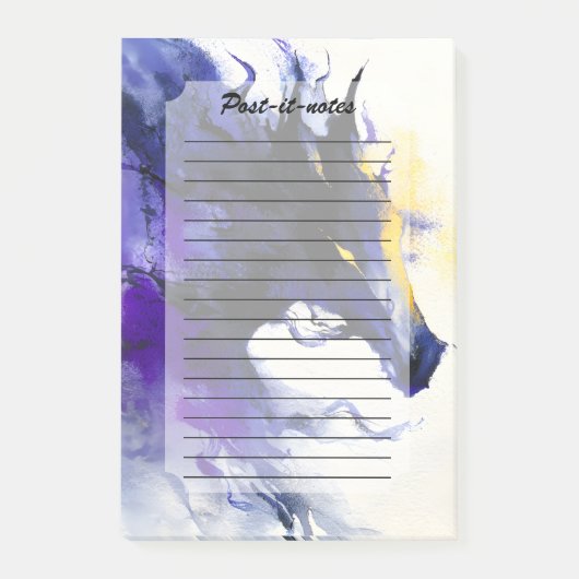 Abstract Aquarel Zwart Paardenportret Post-it® Notes (Voorkant)