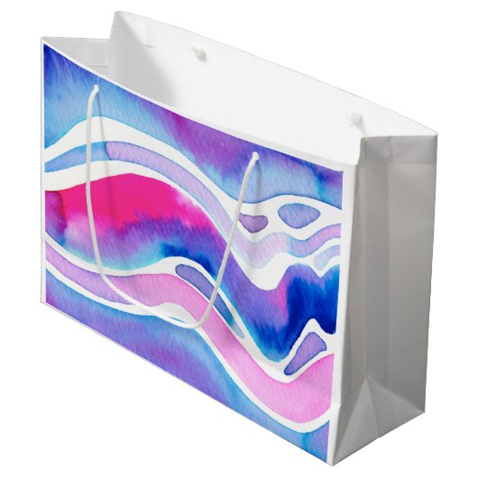 Abstract aquarelontwerp groot cadeauzakje (Voorkant Gekanteld)