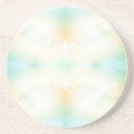 Abstract aquarelontwerp op een ronde keramiek zandsteen onderzetter