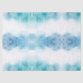 Abstract aquarelpatroon met blauw  tissuepapier (Voorkant)