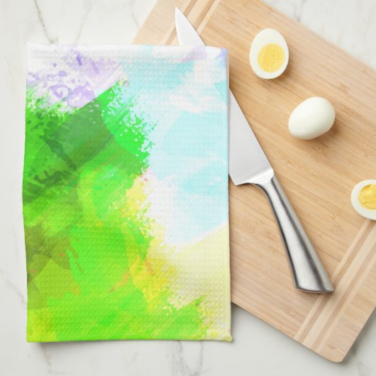Abstract aquarelverf theedoek (Quarter Fold)