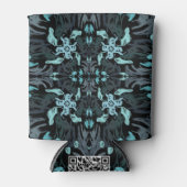 Abstract Aquatic Shaded Repeating Pattern Swirls Blikjeskoeler (Voorkant)