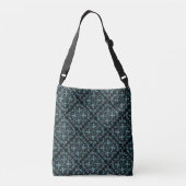 Abstract Aquatic Shaded Repeating Pattern Swirls Crossbody Tas (Achterkant)