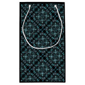 Abstract Aquatic Shaded Repeating Pattern Swirls Klein Cadeauzakje (Achterkant)