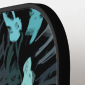 Abstract Aquatic Shaded Repeating Pattern Swirls Pickleball Paddle (Links Detail)