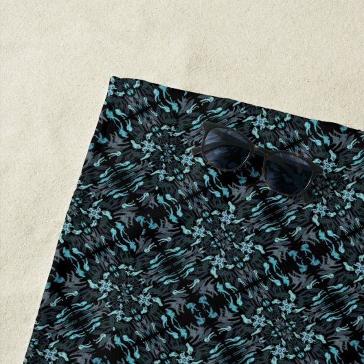 Abstract Aquatic Shaded Repeating Pattern Swirls Strandlaken (In situ)