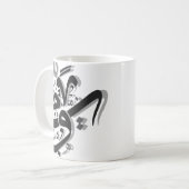 Abstract Arabisch kalligrafie Koffiemok (Voorkant links)