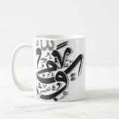 Abstract Arabisch kalligrafie Koffiemok (Links)