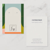 Abstract Arch Retro Kleurrijk Logo Ketting Visitekaartje (Voorkant / Achterkant)