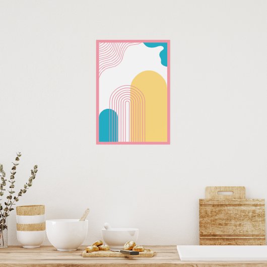 Abstract Arch Slaapkamer Wall Poster (Keuken)