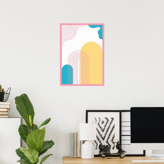 Abstract Arch Slaapkamer Wall Poster (Thuiskantoor)