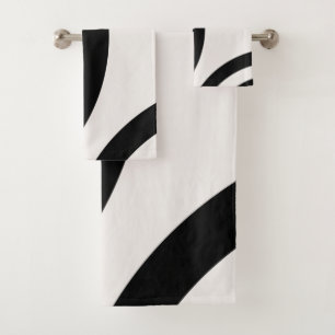 Abstract Arches Modern Black And White Lines Bad Handdoek