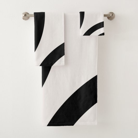 Abstract Arches Modern Black And White Lines Bad Handdoek (Insitu)