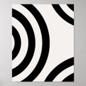 Abstract Arches Modern Black And White Lines Poster (Voorkant)