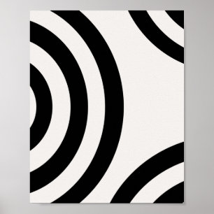 Abstract Arches Modern Black And White Lines Poster