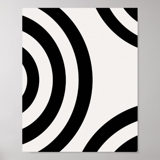 Abstract Arches Modern Black And White Lines Poster (Voorkant)