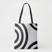 Abstract Arches Modern Black And White Lines Tote Bag (Voorkant)