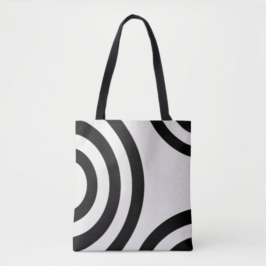 Abstract Arches Modern Black And White Lines Tote Bag (Voorkant)