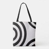 Abstract Arches Modern Black And White Lines Tote Bag (Achterkant)