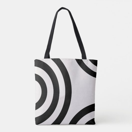 Abstract Arches Modern Black And White Lines Tote Bag (Achterkant)