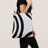 Abstract Arches Modern Black And White Lines Tote Bag (Dichtbij)