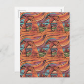 Abstract Arches National Park Pattern Feestdagenkaart (Voorkant / Achterkant)