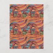 Abstract Arches National Park Pattern Feestdagenkaart (Voorkant)