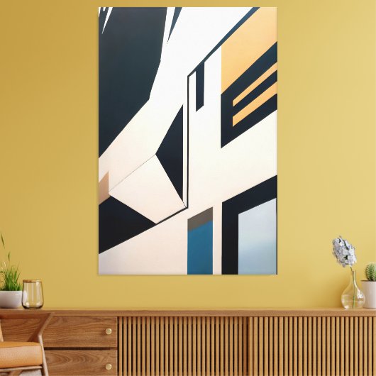 Abstract Architecture Canvas Afdruk (Insitu (Woonkamer))