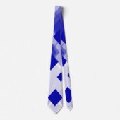 Abstract argyle blauw wit aangepast stropdas (Voorkant)