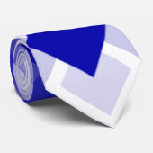 Abstract argyle blauw wit aangepast stropdas (Opgerold)