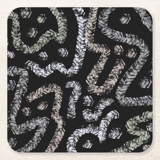 Abstract Arrow Grunge Pattern And Soft Pastels Kartonnen Onderzetters (Voorkant)