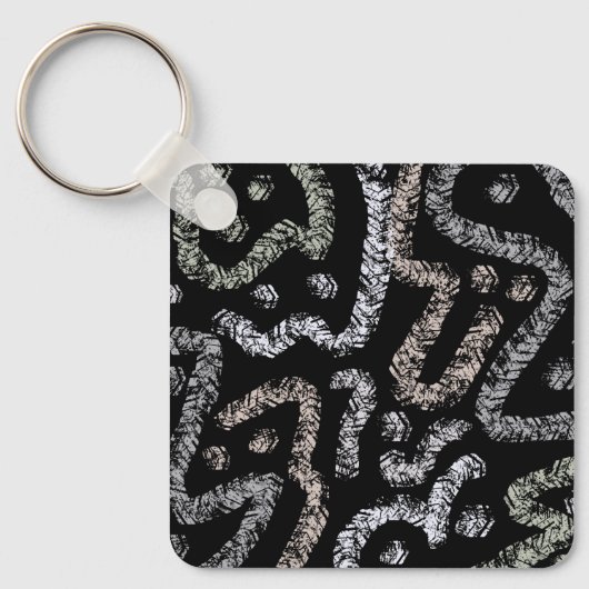 Abstract Arrow Grunge Pattern And Soft Pastels Sleutelhanger (Voorkant)