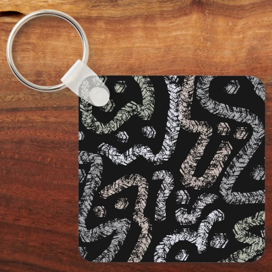 Abstract Arrow Grunge Pattern And Soft Pastels Sleutelhanger (Voorkant)