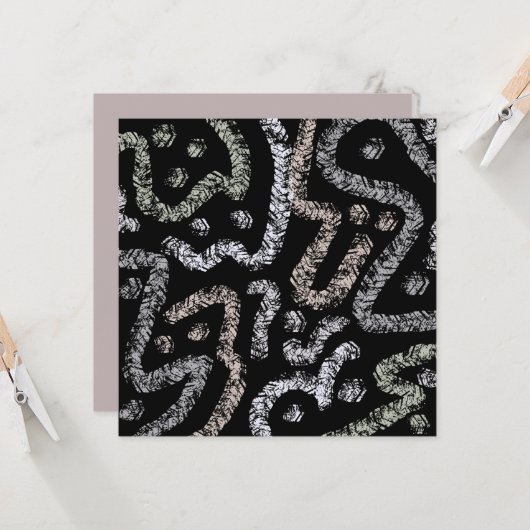 Abstract Arrow Grunge Pattern With Soft Pastels Kaart (Voorkant / Achterkant in situ)