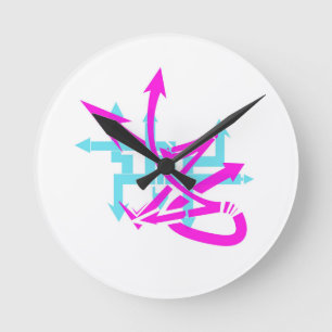 Abstract Arrows Wall Clock Ronde Klok