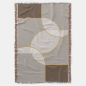 Abstract arsenaal in bruin, beige, tinten en goud deken (Voorkant Verticaal)