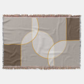 Abstract arsenaal in bruin, beige, tinten en goud deken (Voorkant)