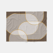 Abstract arsenaal in bruin, beige, tinten en goud fleece deken (Voorkant (Horizontaal))