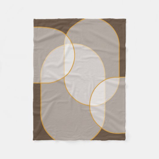 Abstract arsenaal in bruin, beige, tinten en goud fleece deken (Voorkant)