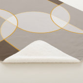 Abstract arsenaal in bruin, beige, tinten en goud sherpa deken (3/4)