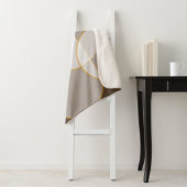 Abstract arsenaal in bruin, beige, tinten en goud sherpa deken (In situ)