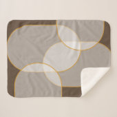 Abstract arsenaal in bruin, beige, tinten en goud sherpa deken (Voorkant (horizontaal))