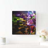 Abstract Art 11 Clock Vierkante Klok (Huis)