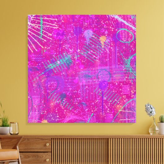 Abstract Art: A Real Personality Canvas Afdruk (Insitu (Woonkamer))