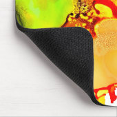 Abstract Art Alcohol Inkt Geel Groen Muismat (Hoek)