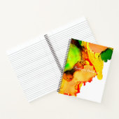 Abstract Art Alcohol Inkt Geel Groen Notitieboek (Binnen)