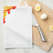 Abstract Art Alcohol Inkt Geel Groen Theedoek (Quarter Fold)